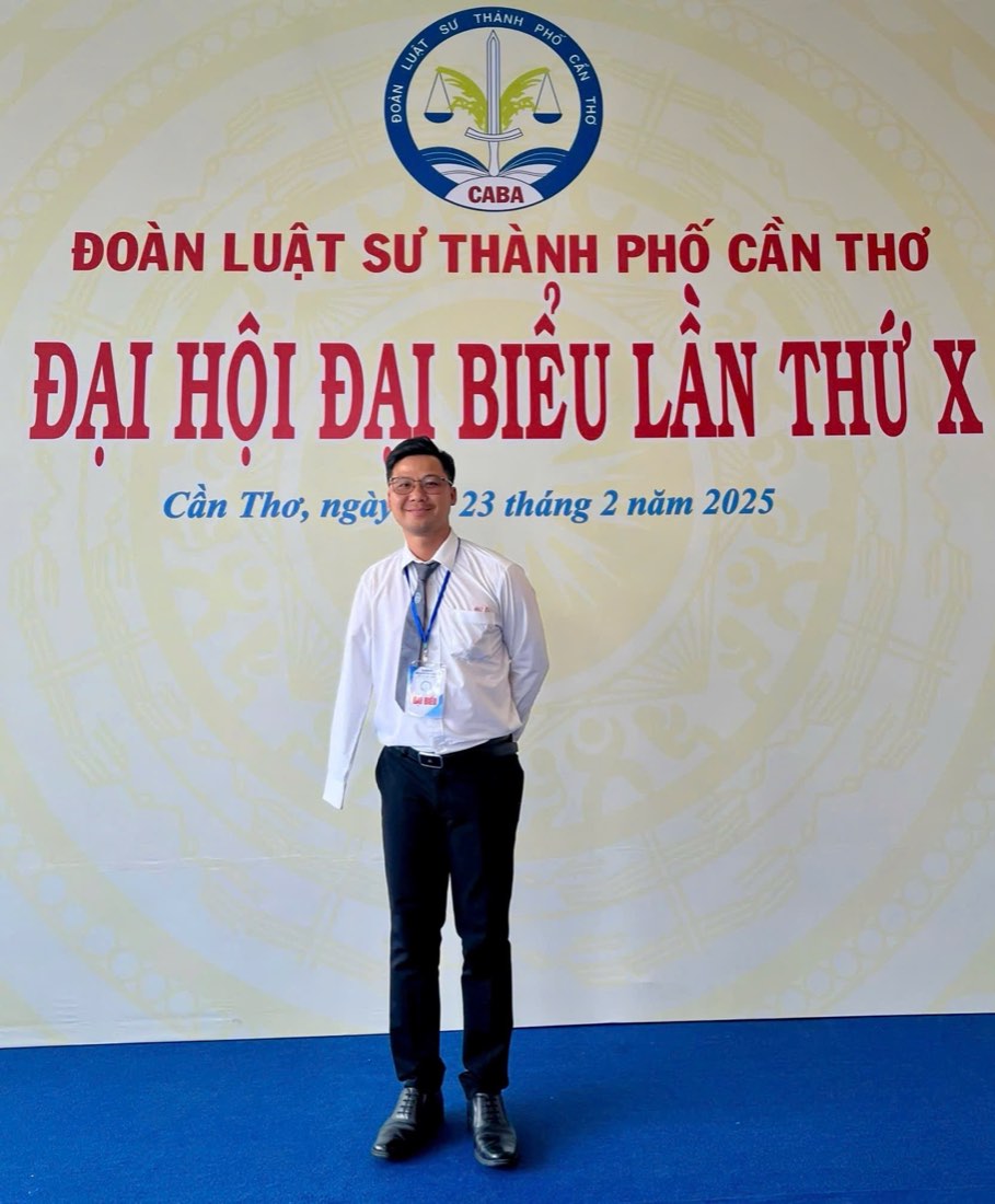 Luật sư Nguyễn Vũ Phong tại Đại hội đại biểu Đoàn Luật sư thành phố Cần Thơ lần thứ X, ngày 23/2/2025