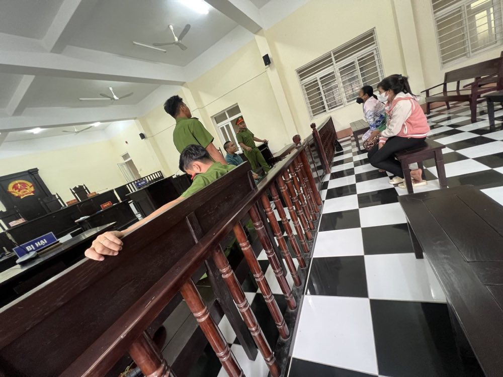 Phòng xử án nơi luật sư Nguyễn Vũ Phong tham gia phiên tòa